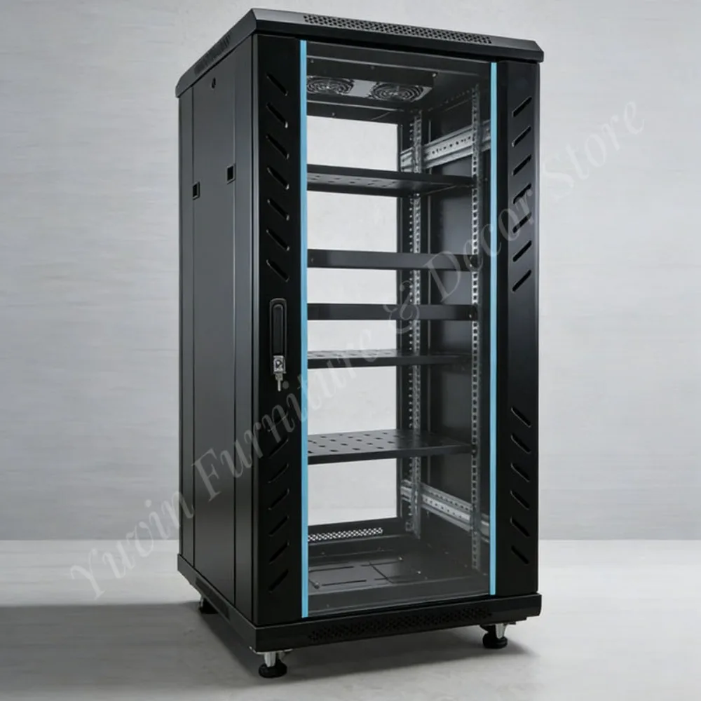 Premium Custom 32U 19 Inch Data Network Cabinet with Fixed Shelf Fans 19 Inch Server Rack Enclosure in Stock Cold-rolled Steel