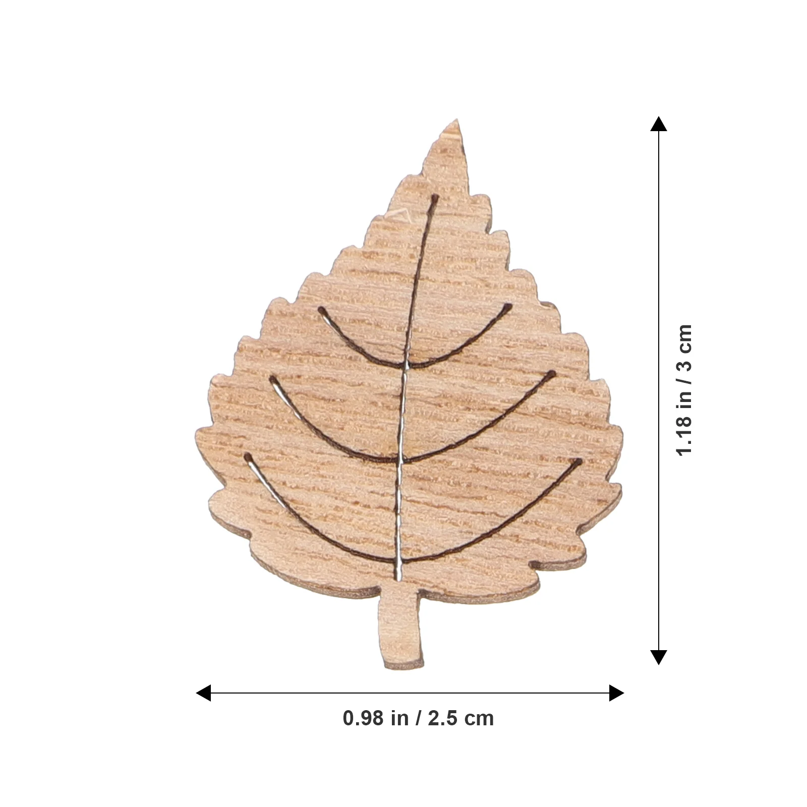 

50Pcs Maple Leaf Wood Chips Decorative Scrapbooking Embellishments DIY Craft Supplies for Journaling Album Making
