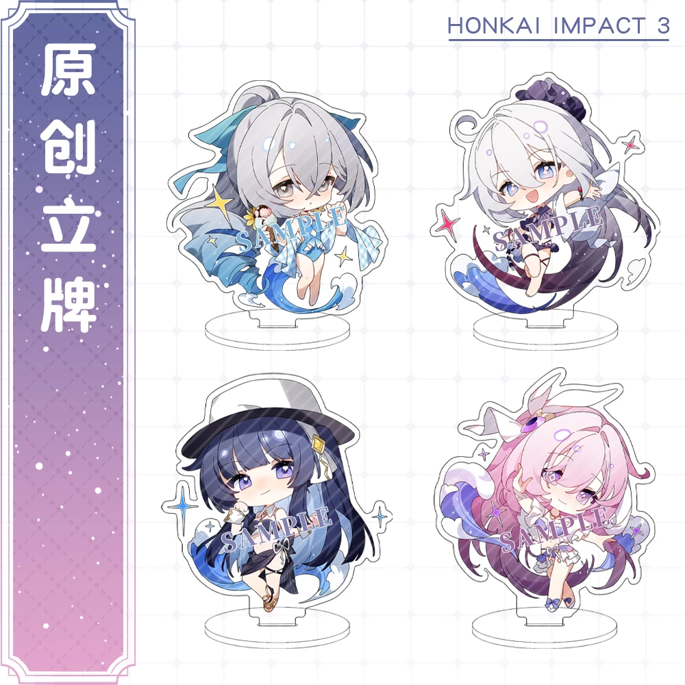 

2025 Anime Honkai Impact 3 Elysia Bronya Kiana Raiden Mei Li Sushang Acrylic Stand Figure Model Plate Desk Decor Gift Original