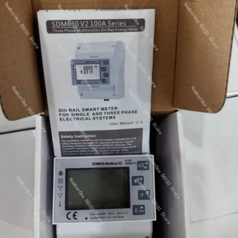 SDM630 Modbus V2 Three Phase Digital Power Meter Anti-reverse Current Bidirectional Energy Meter For Solar System