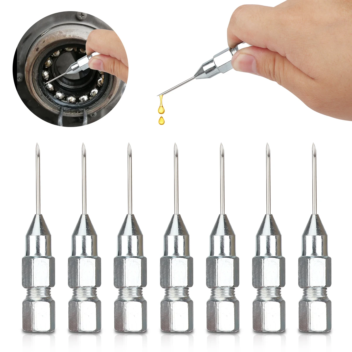 니들 코 그리스 도구 디스펜서 노즐 어댑터, 그리스 건 니들 팁 오일 펌프, 자동차 주사기 윤활유 팁 수리 액세서리 