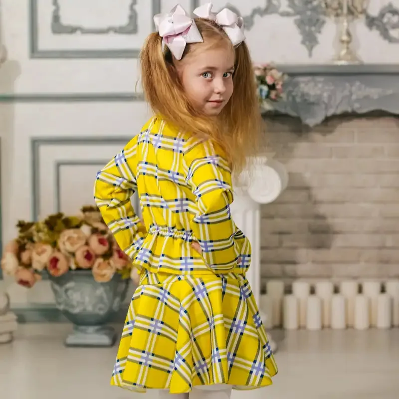 Sky02 الفتيات جاهل شير Horowitz الكلاسيكية زي مدرسي تنورة فستان بتصميم حالم للأطفال يوم العالم حفلة الهالوين Costume88Li #