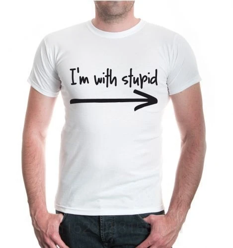 Unisex Kurzarm T-Shirt Im with stupid funny sayings lustige Spruche