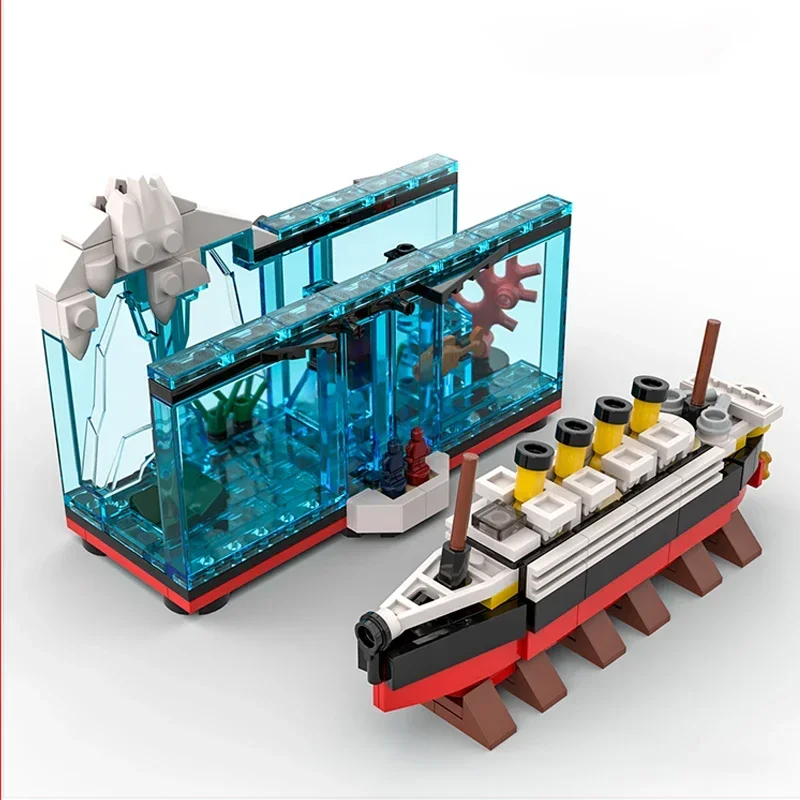 Moc blocos de construção filme modelo o afundando titanic tijolos técnicos diy montagem brinquedos construção para crianças presentes do feriado