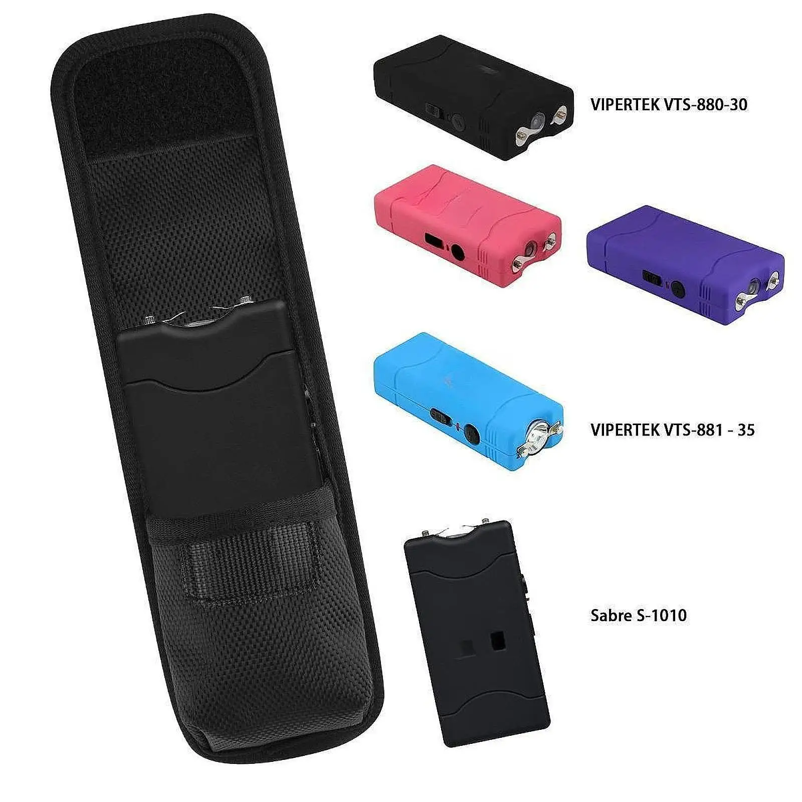 Stun Devices Storage Pouch Easy to Use Compact Sturdy Professional Protection for Girls Personal Protection Device Holder Black