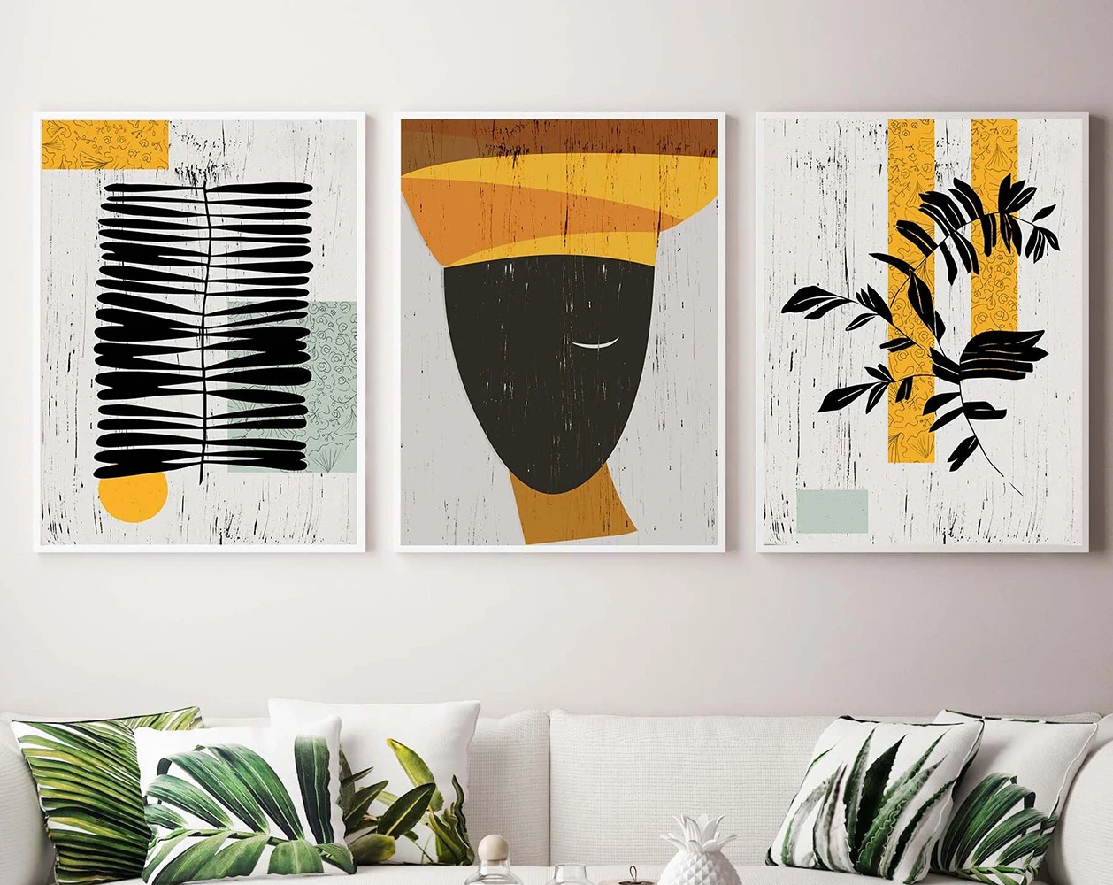 

Abstract African American Ethno Woman Canvas Art African Ethnic Figures Painting Modern Picture Wall Posters Room Decor Cuadros