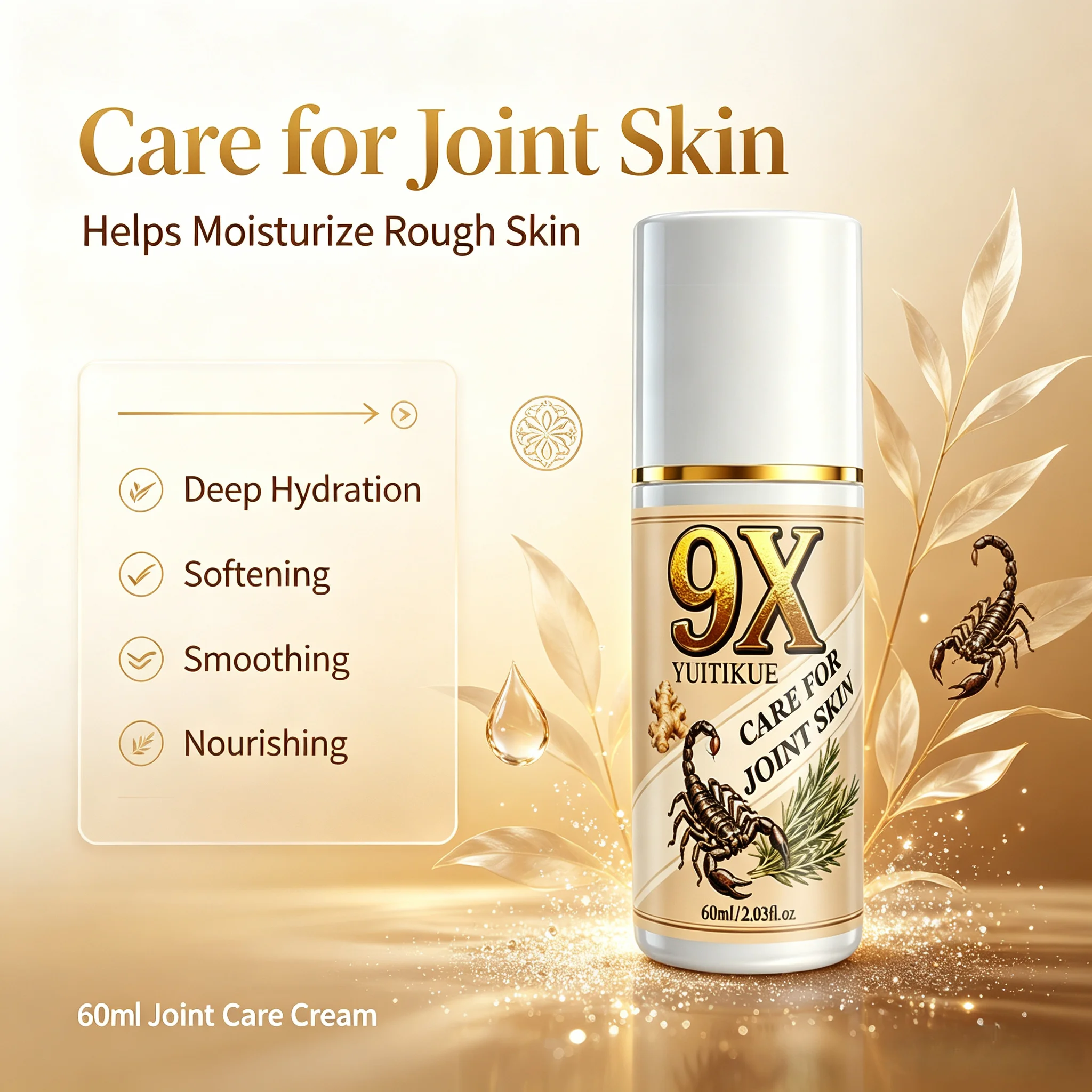 YUITIKUE 9X Scorpion Ginger Joint Spray Herbal Extract Soothing Moisturizing Joint Skin Daily Care 60ml