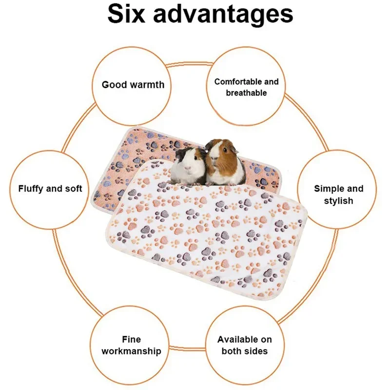 Soft Sleep Mat for Hamster Pet Pee Pad Puppy Kitten Blanket Bed Guinea Pig Plush Mat Bed Small Animal Mat for Rabbit Hamster