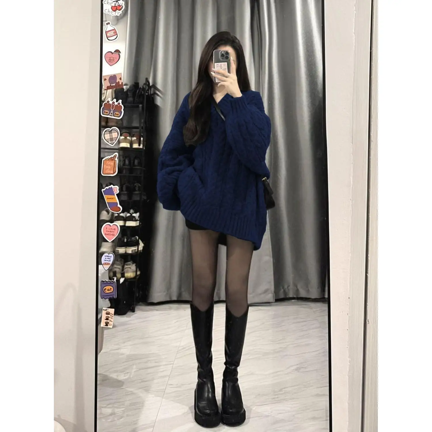 Plus size feminino malha v-ne camisola solta ajuste outono inverno quente thiened longo sve cor pura borla design topo