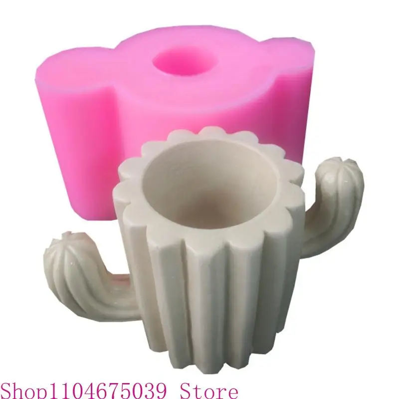 

5asd Concrete Flowerpot Mold Cactus Flowerpot Mold Cement Container Silicone Mold Succulent Planter Concrete Vase Mold