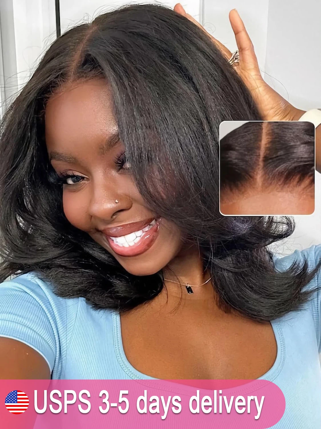 Бесклеевые парики из человеческих волос 6x4 Yaki Bob Pre Cut Lace Wear And Go 100% парики из натуральных волос Pre Plucked 6x4 Highlight Straight Bob Wig