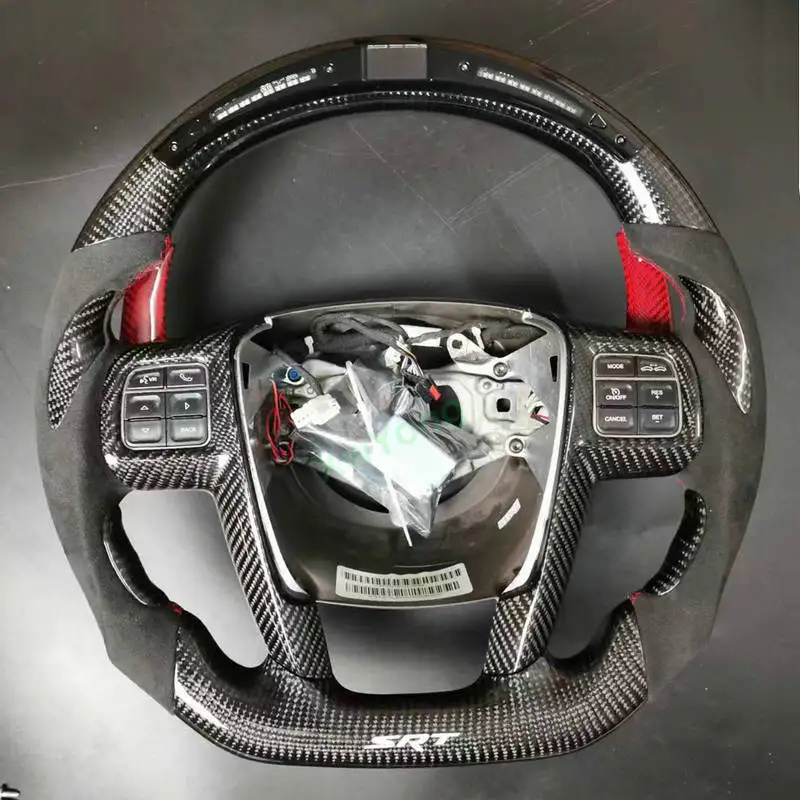 

100% Real Carbon Fiber + Leather Steering Wheel For Chrysler 300 300C