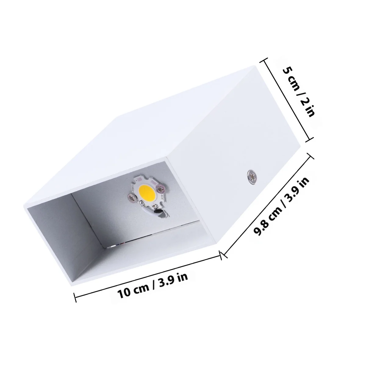 مصباح جداري LED مربع حديث وبسيط ومتين وخفيف الوزن لغرفة المعيشة وغرفة النوم والحمام والمكتب وديكور الجدار #2