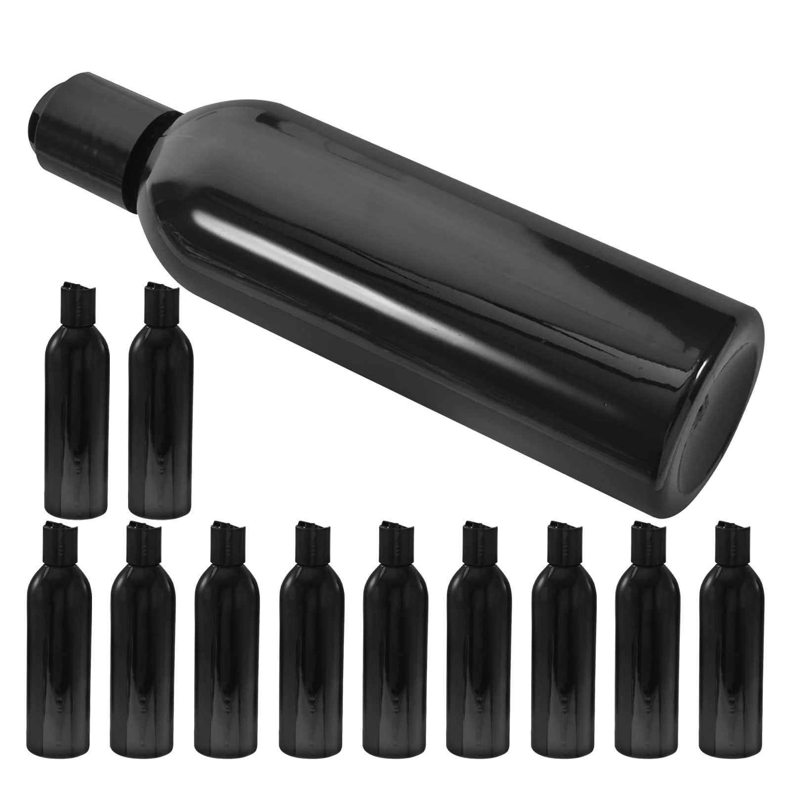 

12Pcs Cosmetics Refill Bottles 250Ml Travel Toiletry Containers Press Cap for Lotion Shampoo Liquid Soap Compact