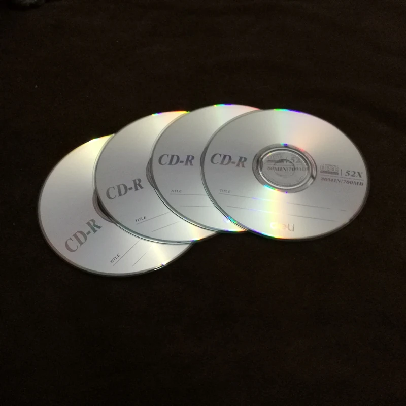 1/2/4 Stück Deli 3725 CD-R-Rohlinge, beschreibbare Compact-Scheibe, 700 MB/80 Min./52 x CD-R, leere Scheiben, Einzelstück – Detail 6