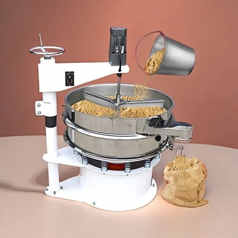 

Stainless steel automatic ultra-fine powder scraper small electric circular vibrating screen extension