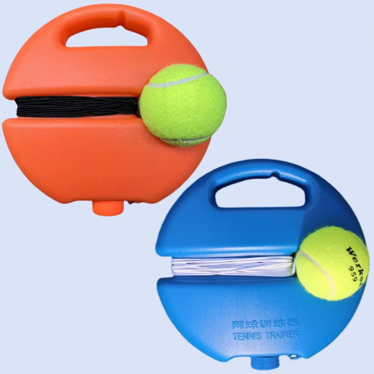 เทรนเนอร์เทนนิสพร้อมลูกเทนนิส 1 ชิ้นสําหรับผู้เริ่มต้น ชุดเทนนิส Rebounder สําหรับการฝึกอบรมด้วยตนเอง อุปกรณ์การฝึกอบรมเสริม