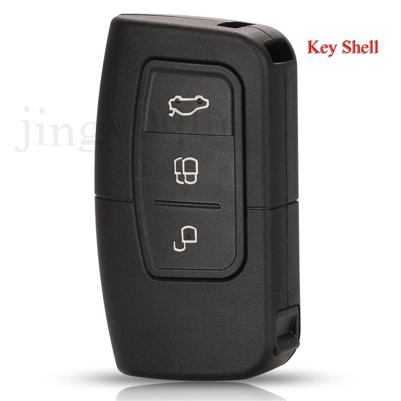 jingyuqin 10pcs/Lot Remote Car Key Shell For Ford 2016+ Focus Mondeo Galaxy S-Max C-Max Kuga 3Buttons Replacement Cover Fob Case