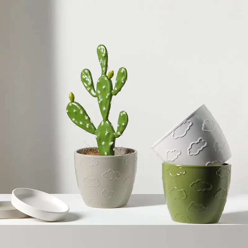 Nordic Creative Flower Pot  Modern Minimalist Green Plants Pot Home Desktop Decoration Ornaments