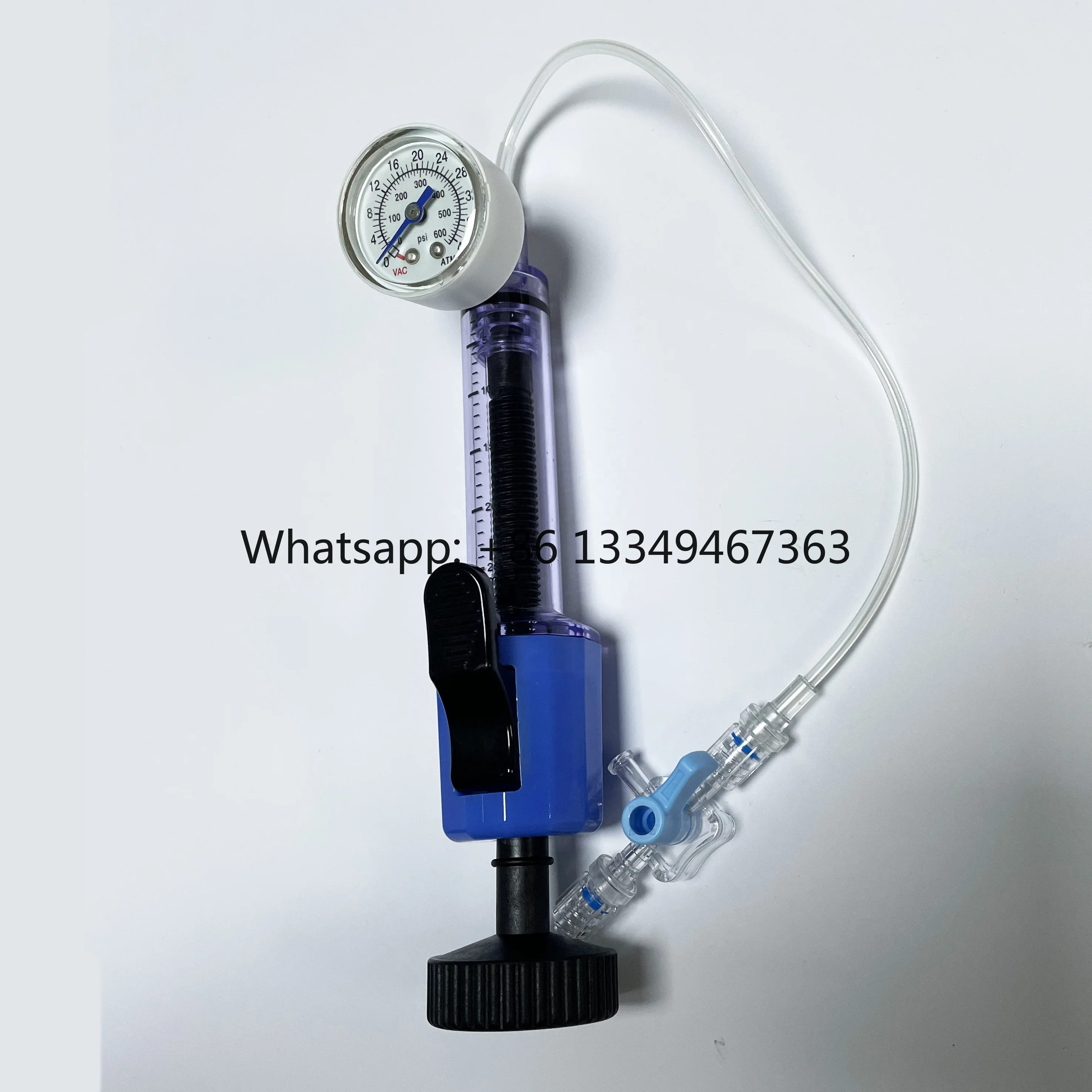 Disposable Medical Balloon Catheter PTCA Inflation Inflator