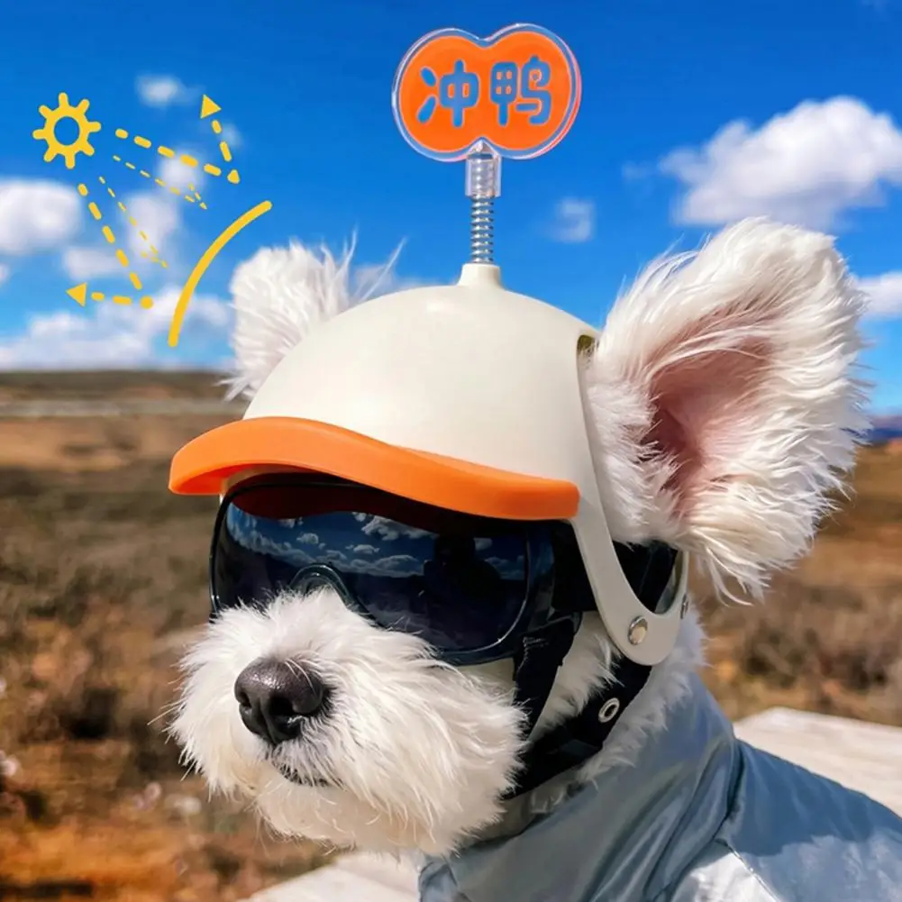Breathable Pet Protective Cap Adjustable Mini Puppy Helmet for Small Medium Dogs Lightweight Protective Pet Safety Hat