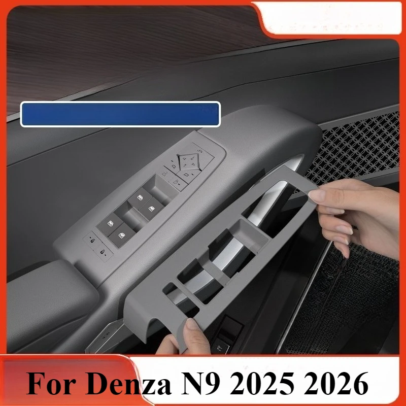 

For Denza N9 2025 2026 Window Control Panel Silicone Pad Car Window Glass Lift Button Protector Cover Decor Interior Accessories