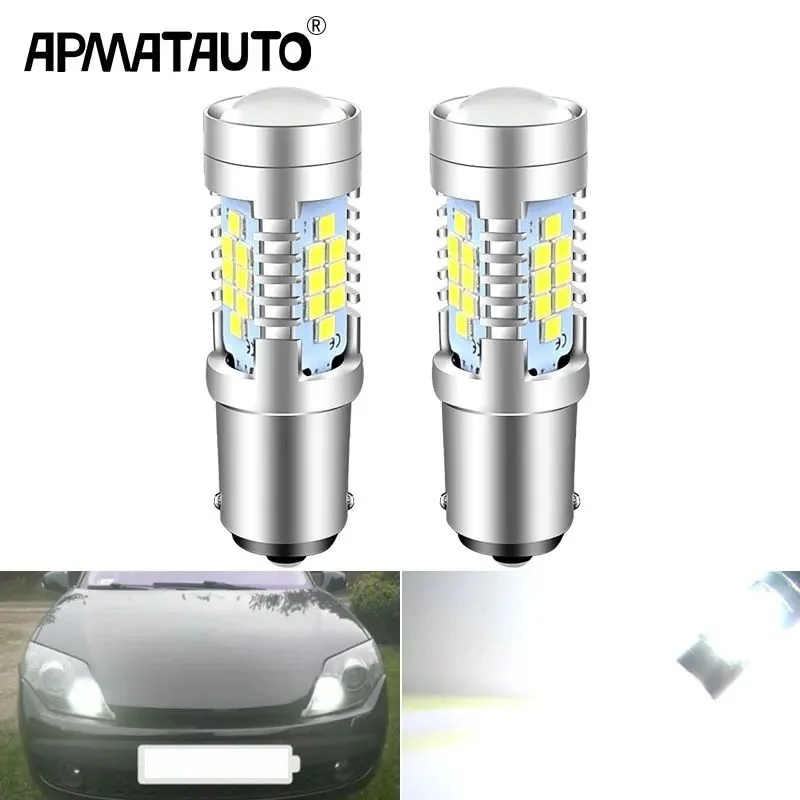 2pcs LED Daytime Running Light DRL Bulb Lamp P21W BA15S 1156 For Renault Dokker Grand Scenic 3 Laguna Megane CC