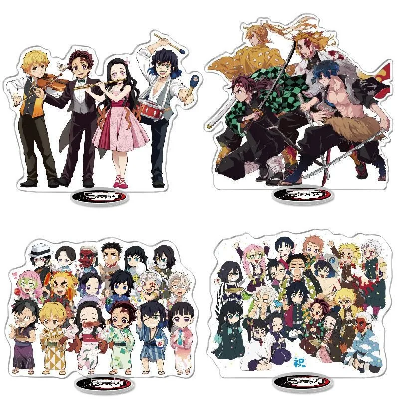 Demon Slayer Tanjiro Kamado Tokitou Muichirou Giyu Tomioka Acrylic Stand Anime Peripheral Cute Desktop Ornaments Kawaii Goods