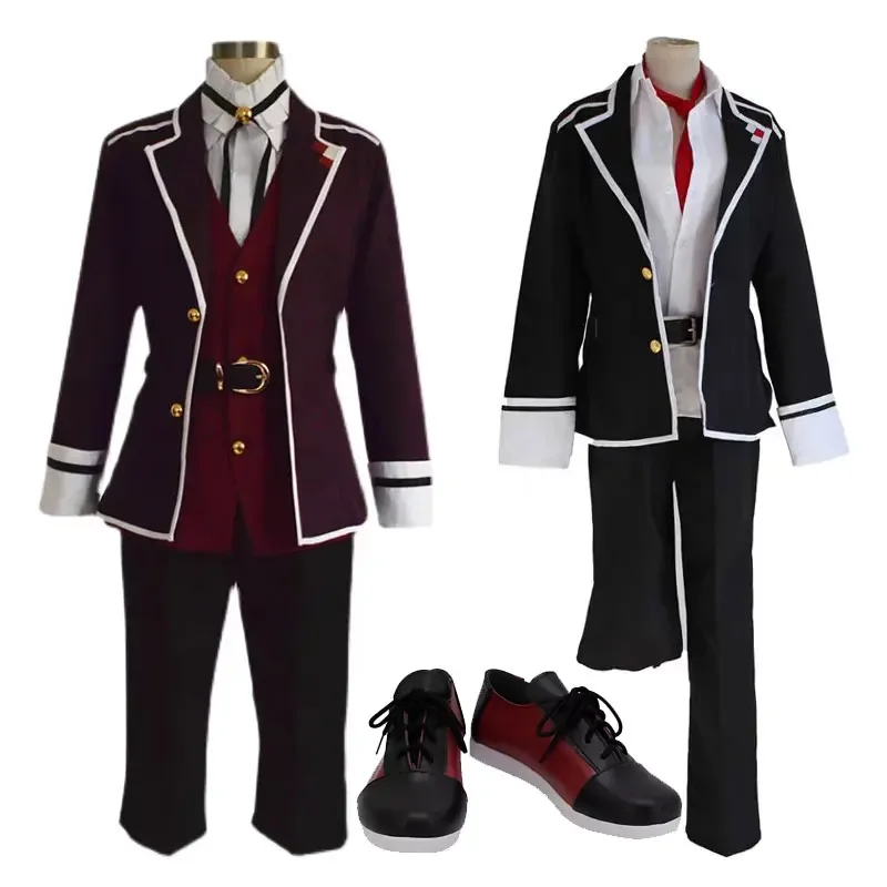 

FC6Anime Sakamaki Ayato Shoes Sakamaki Kanato Cosplay Men Coat Shirt Pants Costume Boots Party Custom Made@FC8！