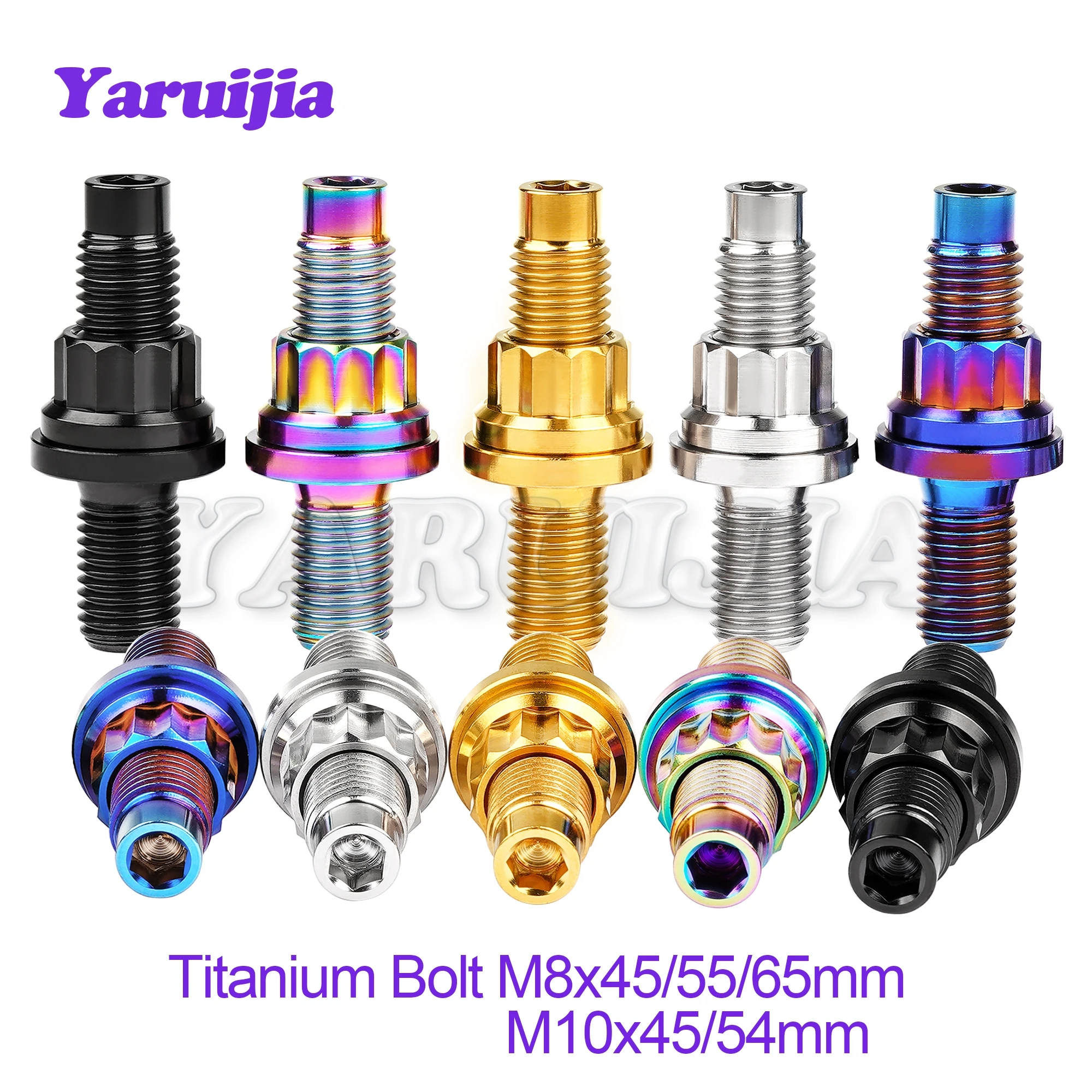 

Титановый болт Yaruijia M8/M10, шестигранный винт для слива масла мотоцикла, фланцевая гайка, универсальная для тормозного шланга, суппорт, главный цилиндр