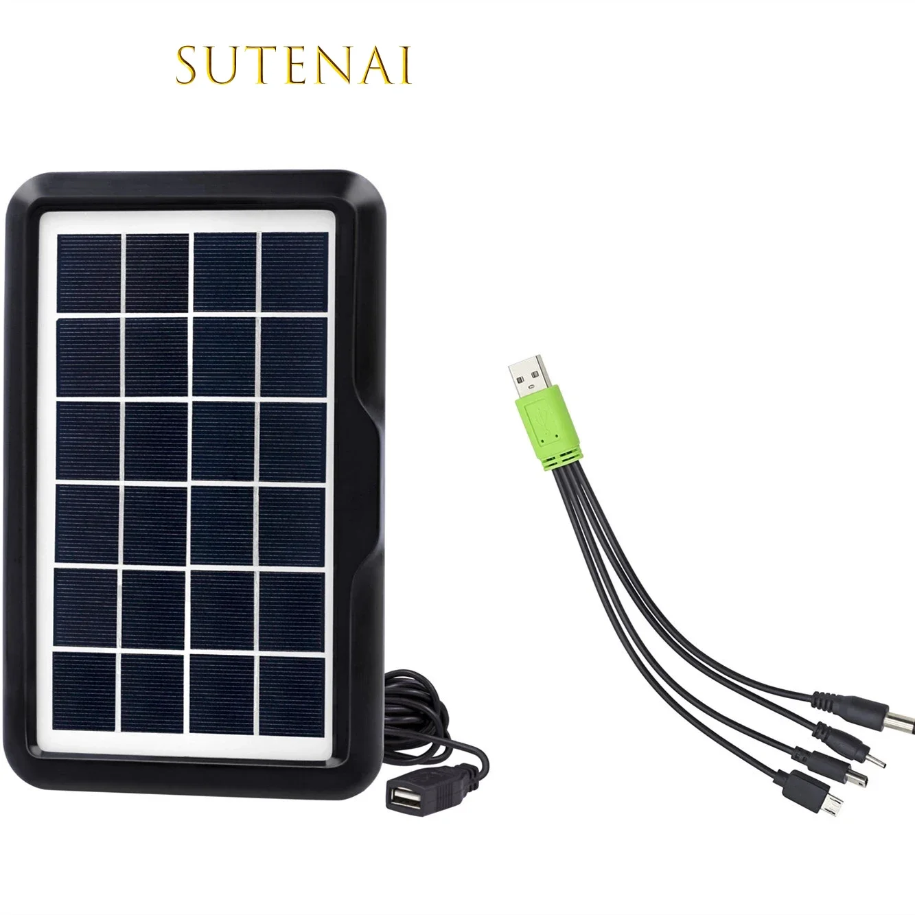 

Solar photovoltaic panel, USB with 1-5 mobile phone charging solar panel