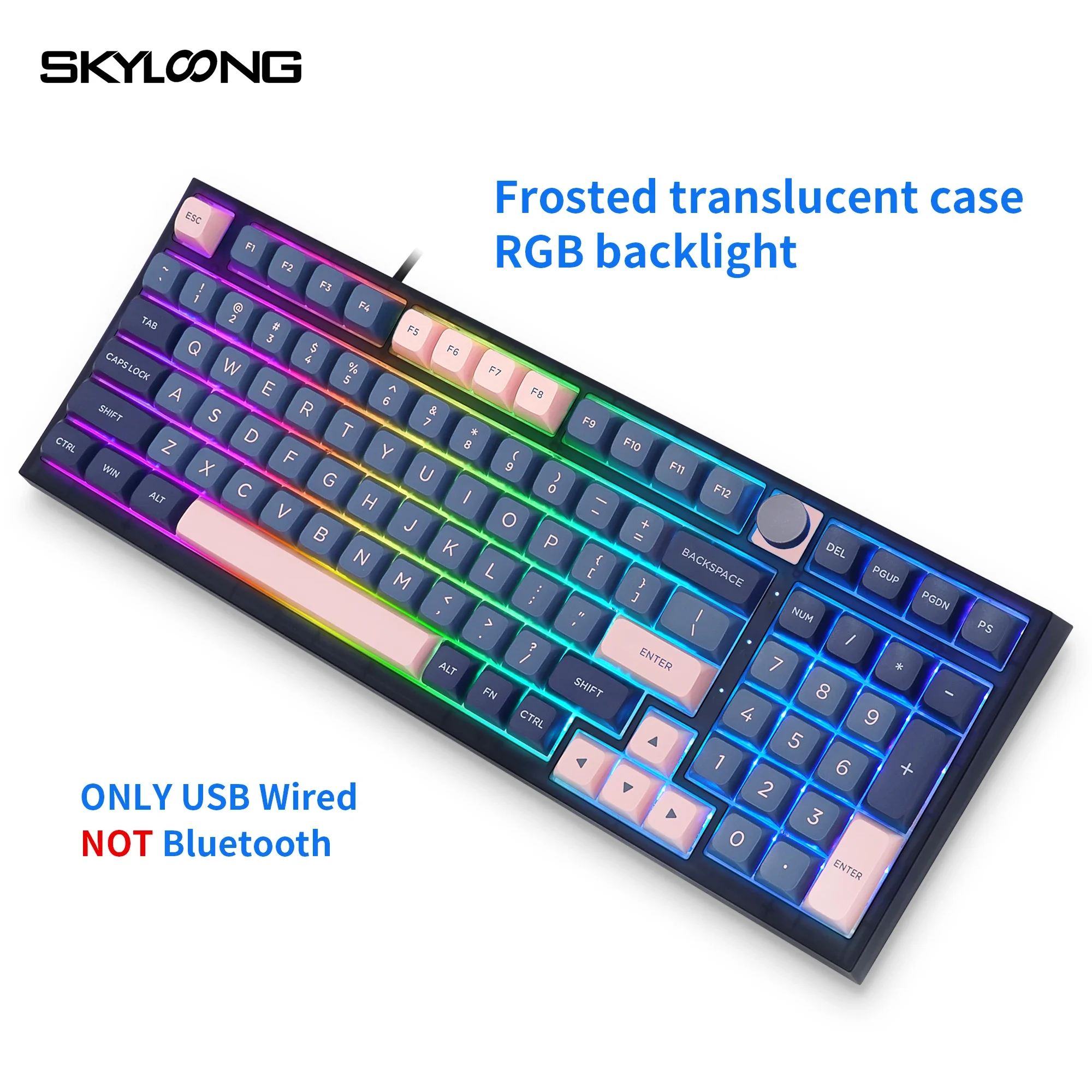 SKYLOONG newest triple mode wireless gateron switch hotswap rgb colorful pbt gaming mechanical keyboard