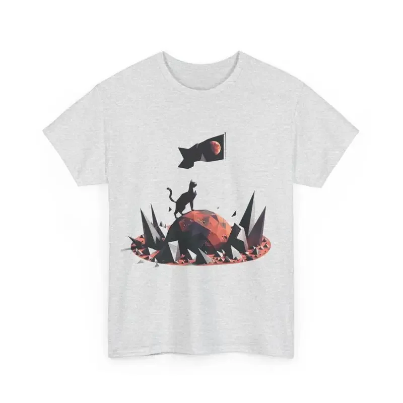 Mars Cat Crystalline Flag T Shirt Space Adventure