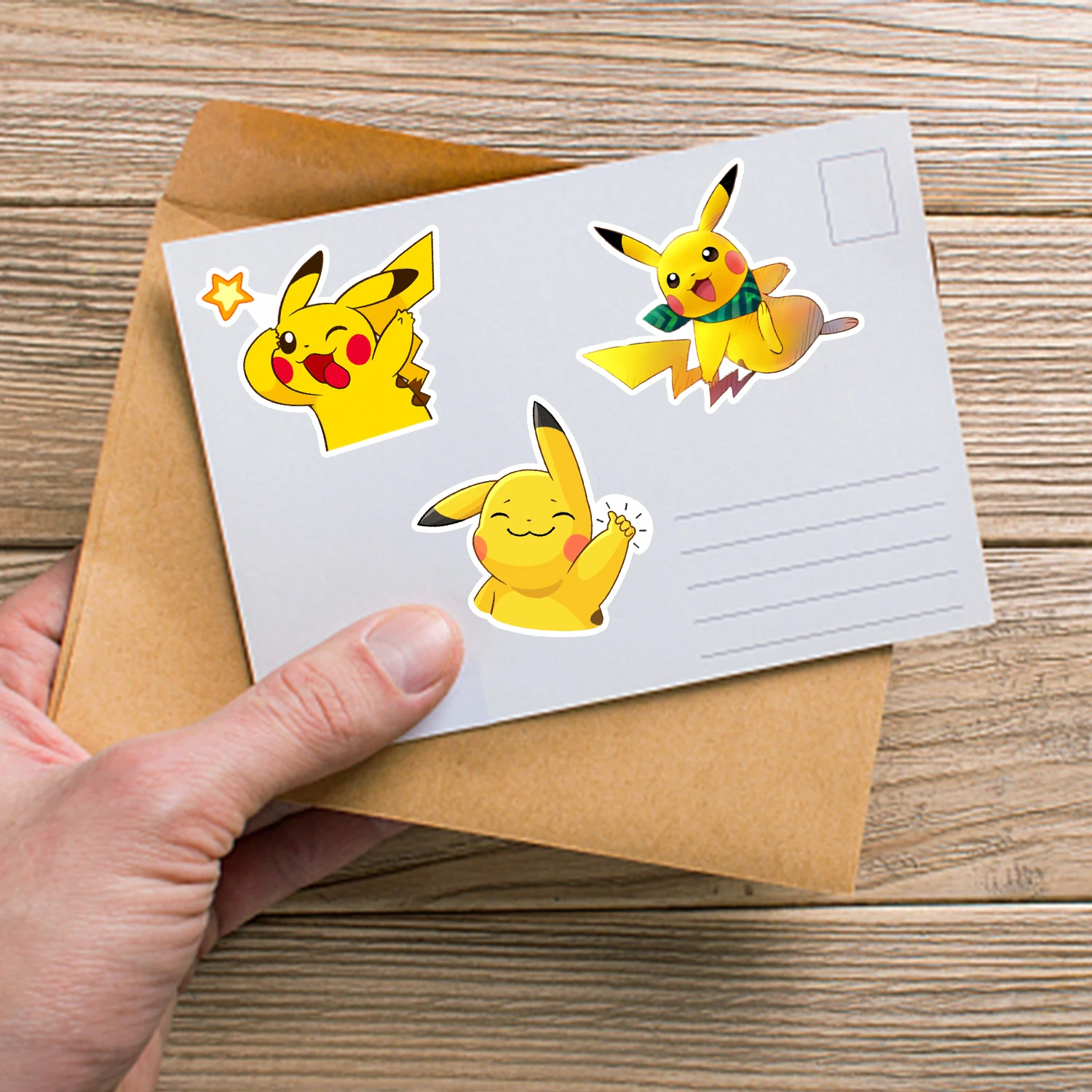50 البوكيمون PIKACHU الكرتون الكتابة على الجدران ملصقات ديكور الخوذ سكيت الأمتعة DIY بها بنفسك مقاوم للماء الأطفال القرطاسية مكافأة ملصقات #5