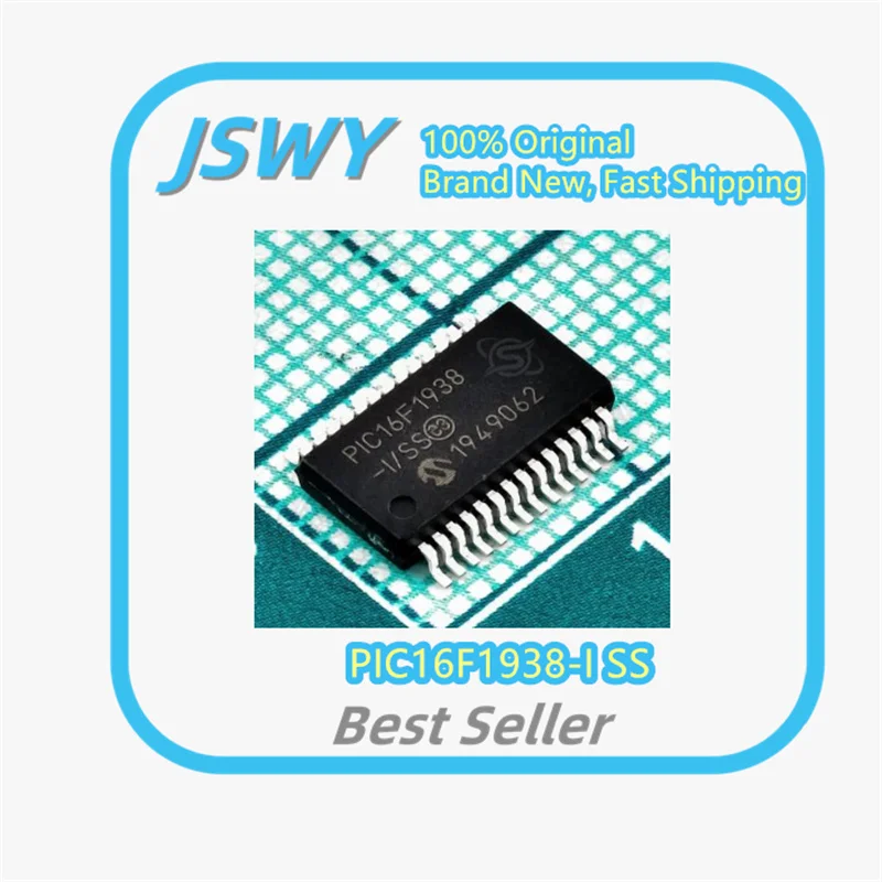 

(5/50 pieces) PIC16F1938-I/SS PIC16F1938-I SSOP-28 Microcontroller Chip, Original and Genuine Productct