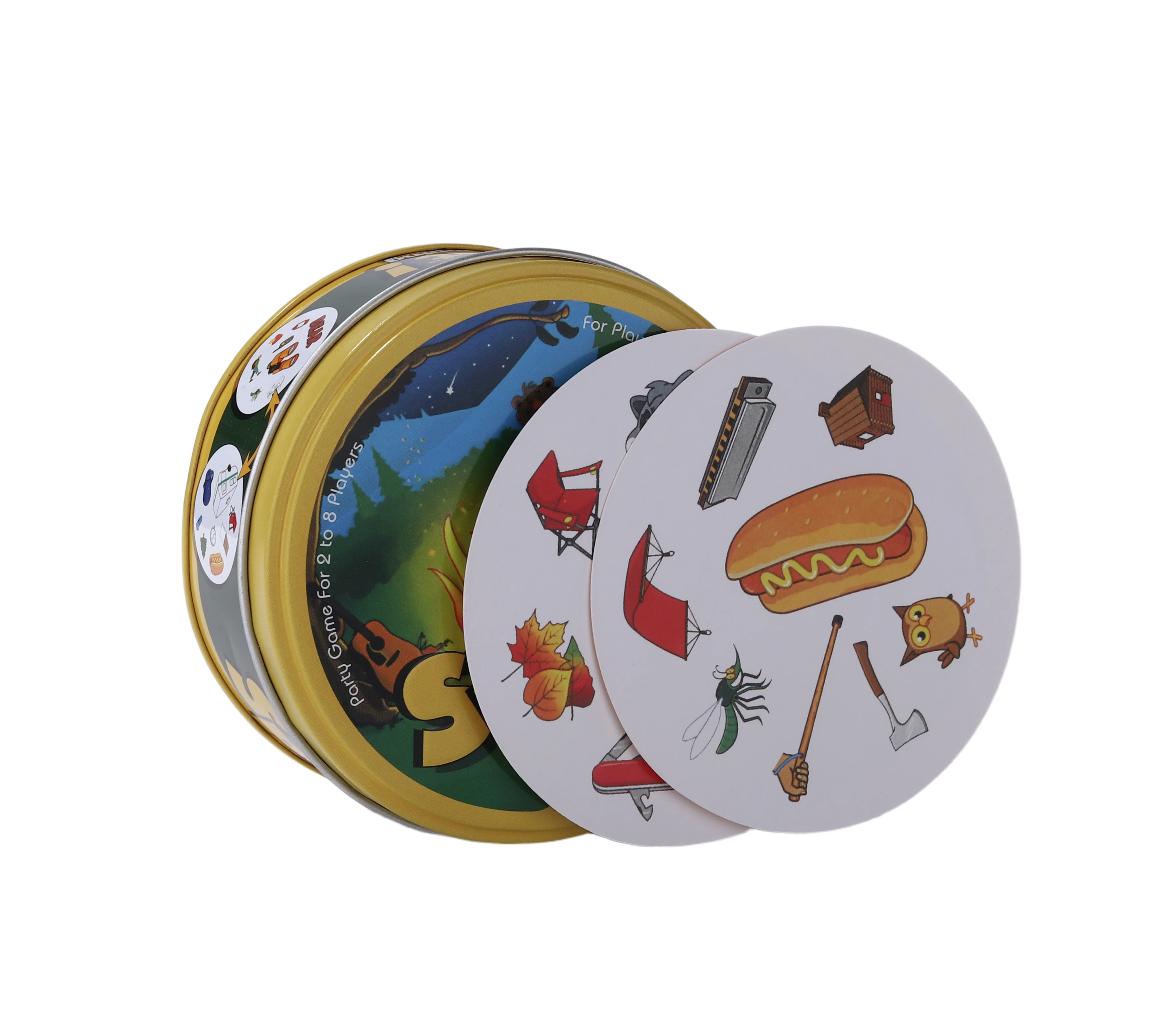 

Animal House Tent Fun Party Matching Tin Box Card Game - Board Game Festival Arcade Game Card, Festival gift for friends