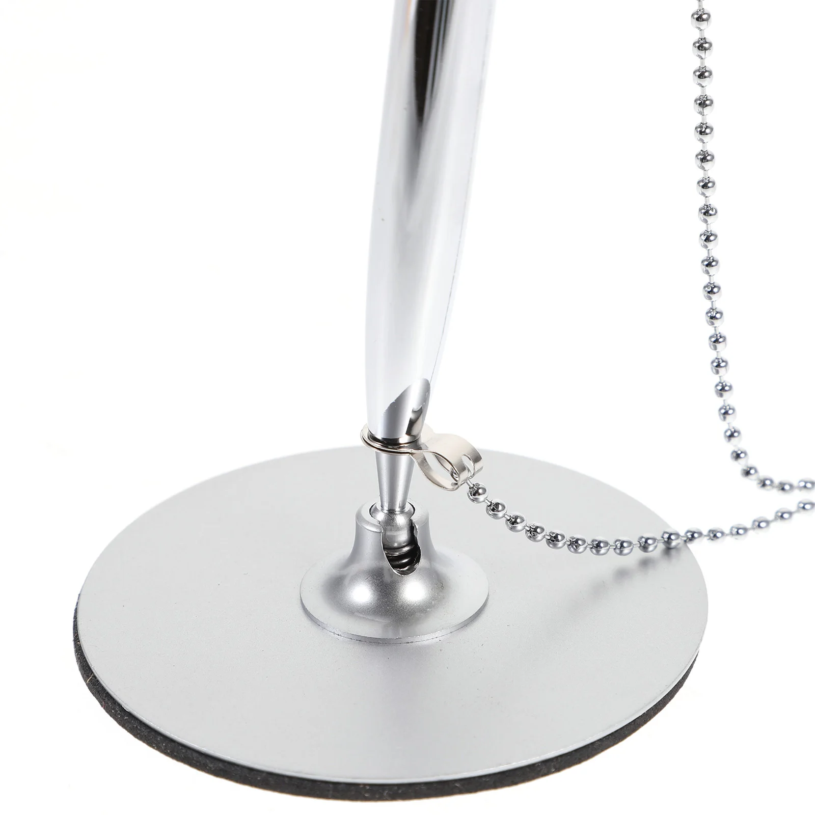 

1pc Metal Ballpoint Pen Smooth Writing No Scratch Silver Office School Home Use Counter Service Stationery Writing Tool