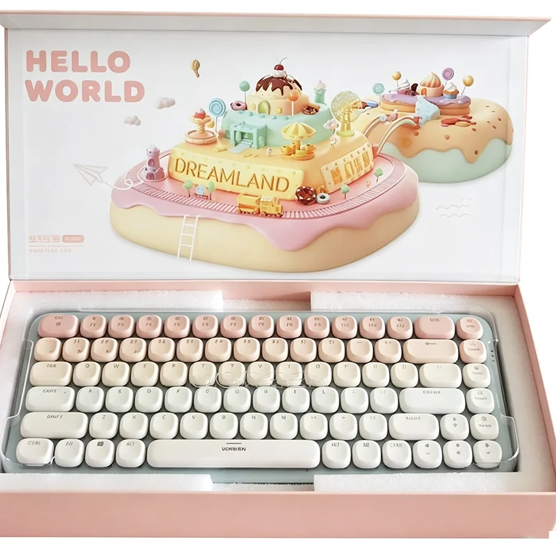 UGREEN Fun+ Mechanical Keyboard Bluetooth 5.0 Wireless & USB-C Wired Dual Mode 84 Keys Brown Switch Backlight for PC Laptop
