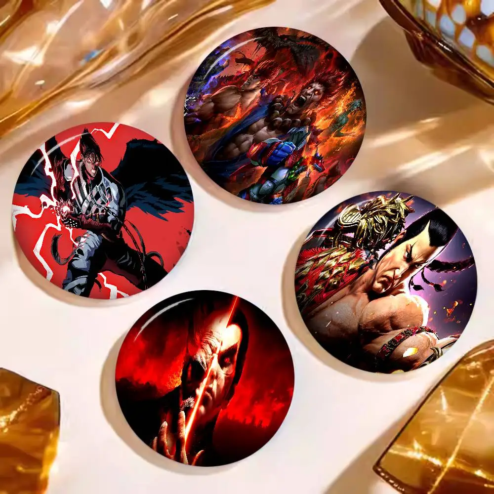 TEKKEN Video Game 58mm Animals Funny Brooches Badge Backpack Clothes Gift Accessory