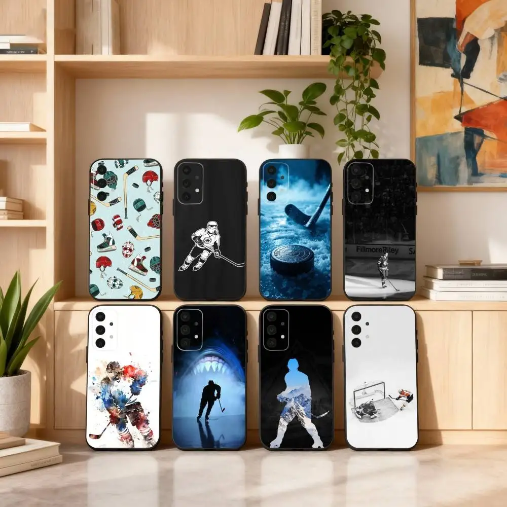 

Ice Hockey Rink Puck Phone Case For Samsung S25,24,23,22,30,21,10,9,Ultra,Plus,Lite,FE,4,5 G Soft Black Case