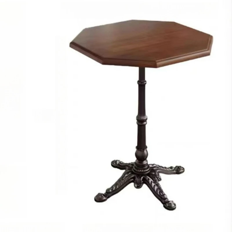 American retro cafe bar solid wood table and chair combination baking dessert milk tea shop table western restaurant commercial
