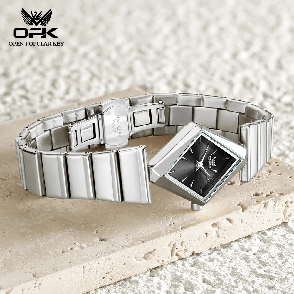 OPK Brand New Personalized and Fashionable Diamond Quartz Watch Waterproof Women's Watch Women 6082