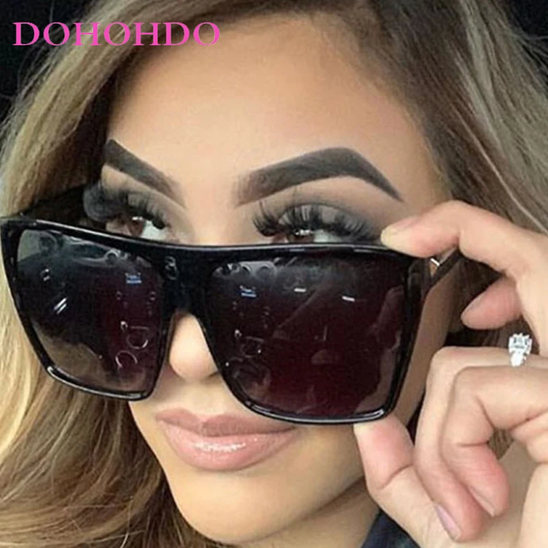 

Fashion Oversized Square Sunglasses For Women Men Brand Designer Summer Traveling Glasses Sunglasses UV400 Gafas De Sol Mujer