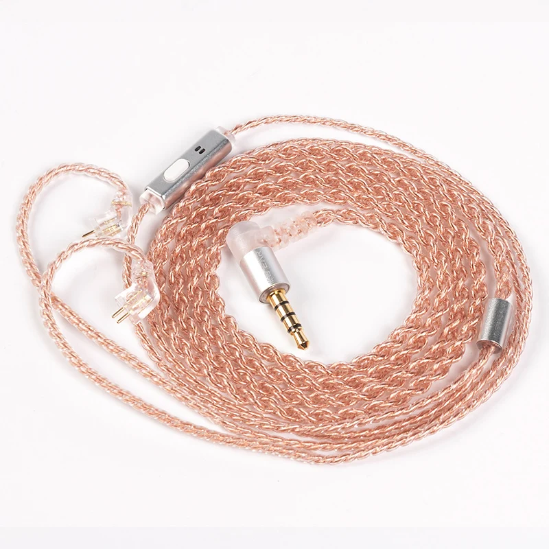 KBEAR 4 Core Copper Upgrade Wired Earphone Cable 2PIN/QDC/MMCX/TFZ Earbuds Connector for KBEAR KZ ZSN PRO Headphone HIFI Headset