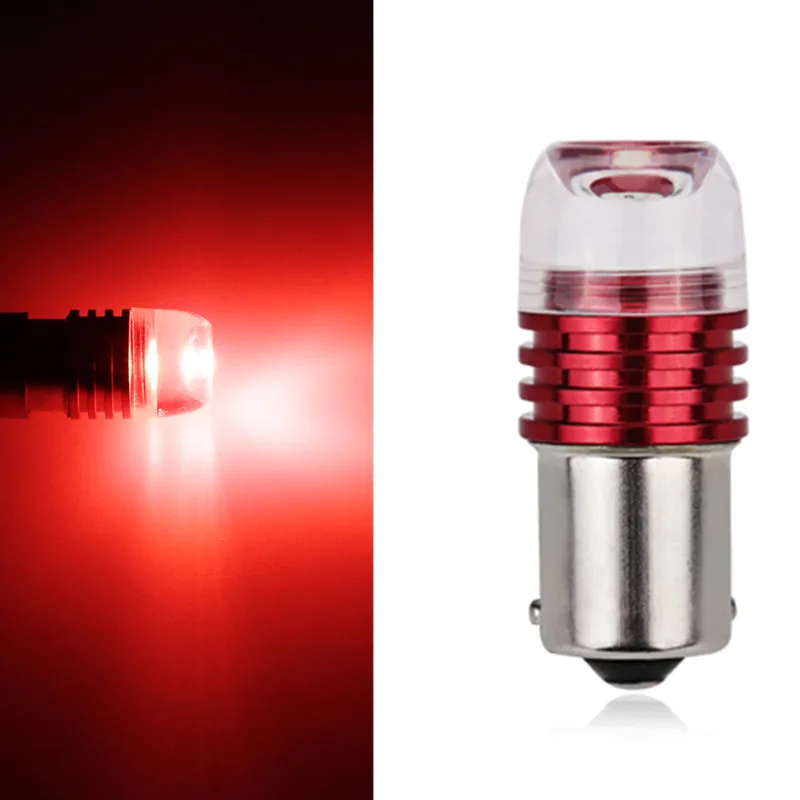 Motorcycle Flash LED Turn Signal 1156 Concave Lens White/Red/bule Turn Signal Tail Flashing Lights LED Rear Taillight