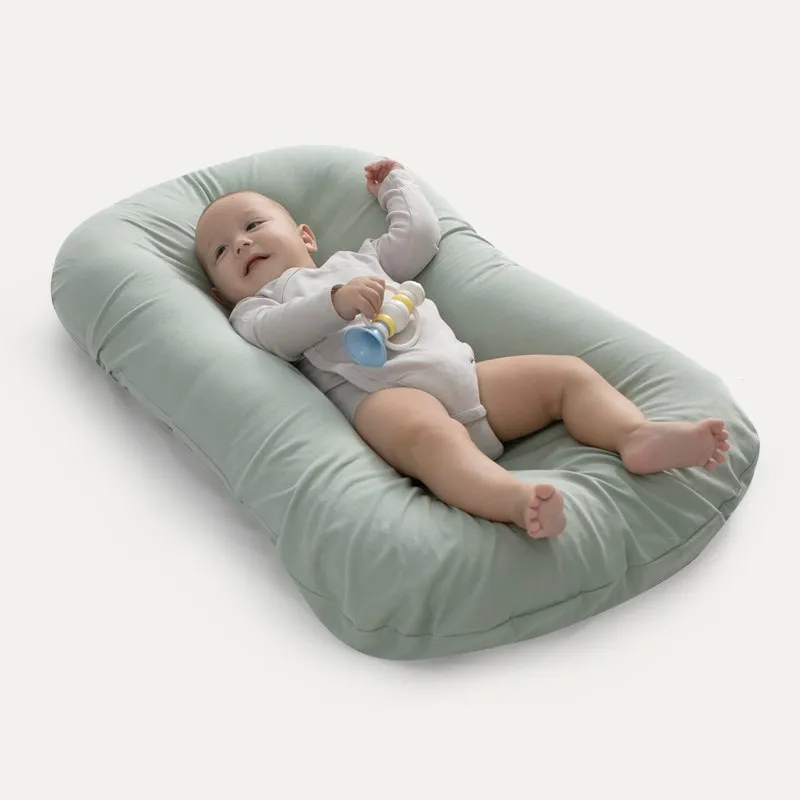 Baby Nest 100% Cotton Baby Nest Bed Infant Baby Lounger Bassinet Snuggle