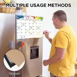 Magnetic Dry Erase Calendar 2025 Magnetic Refrigerator Calendar Planner Colorful Design Planning Tool For Classroom Work Area