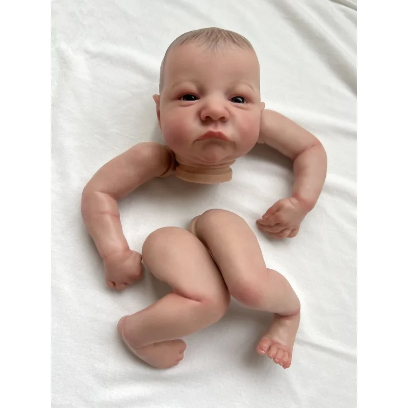 19Inch Already Painted Reborn Doll Kit Levi Awake 3D Painted Skin High Quality Unassembled Handmade Reborn Baby Doll Parts