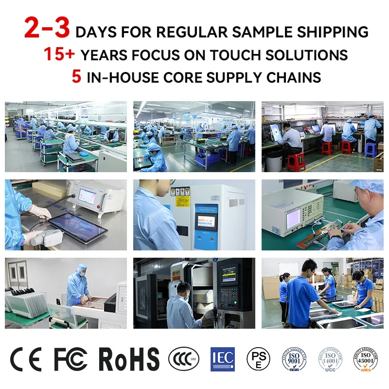 TLF Fanless 10 11 12 15 15.6 17 19 21 22 23 24 Inches Embedded Touchscreen Industrial Open Frame Panel Pc for Factory Control