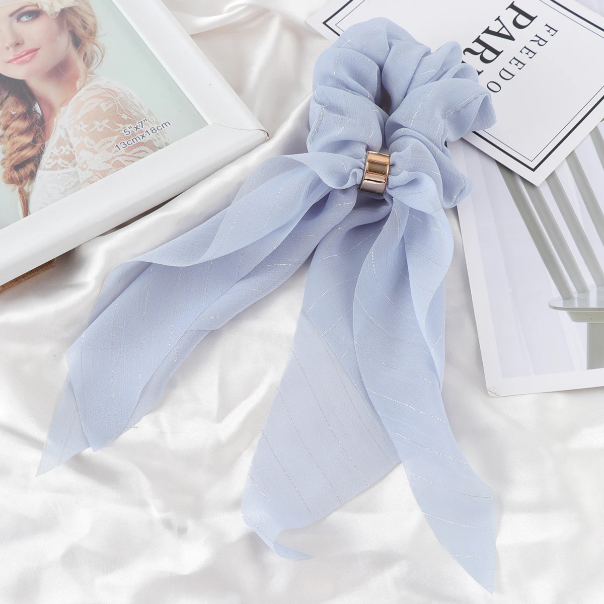 

Bowknot Hair Ropes Women Fabric Ties Elastic Buckle Design Ponytail Holders Girl Accessories Everyday Wear Gifts
